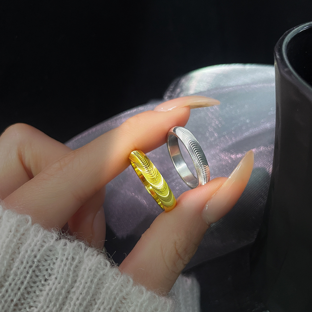 (🔥Ultimo giorno di promozione – Sconto dell’80% sul prezzo) DIYSTAR 💖Anello con Occhio di Gatto per Terapia Magnetica Linfatica