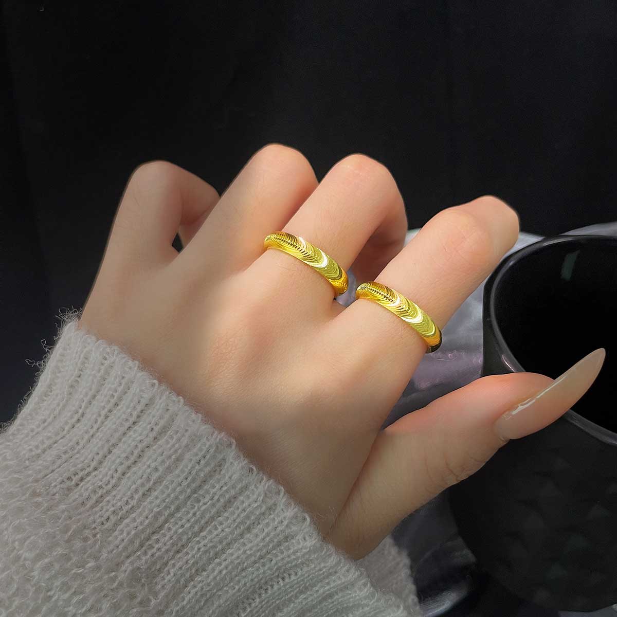 (🔥Ultimo giorno di promozione – Sconto dell’80% sul prezzo) DIYSTAR 💖Anello con Occhio di Gatto per Terapia Magnetica Linfatica